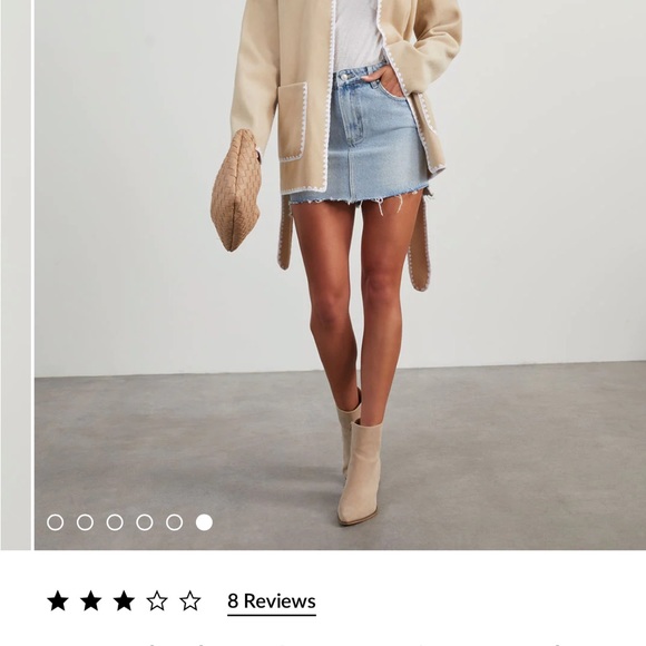 Brand new VICI jagged edges cotton distressed denim skirt - size xs - Picture 8 of 8